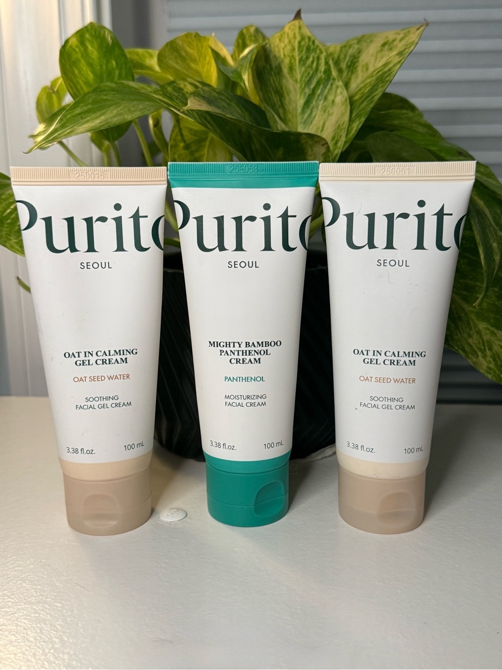 Purito Seoul 3pc Skincare Lot Oat-In Gel Cream Bamboo Panthenol K-Beauty